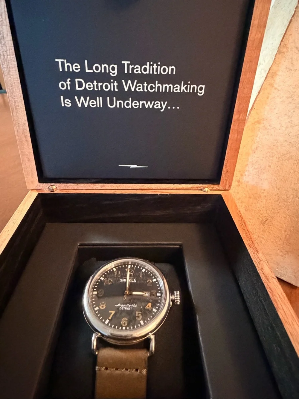 Shinola Runwell Watch with Black Dial (extra straps included)